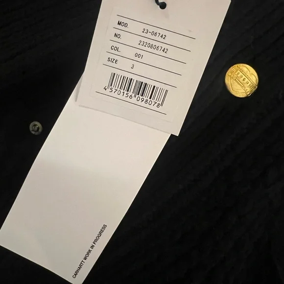 NWT - SACAI + Carhartt WIP cropped canvas-trimmed ribbed